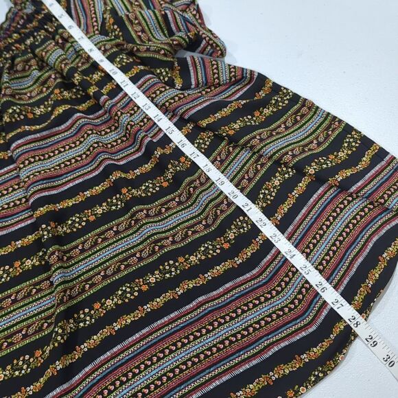 Loft Top Womens 26 Black Striped Off the Shoulder Blouse - Picture 9 of 9